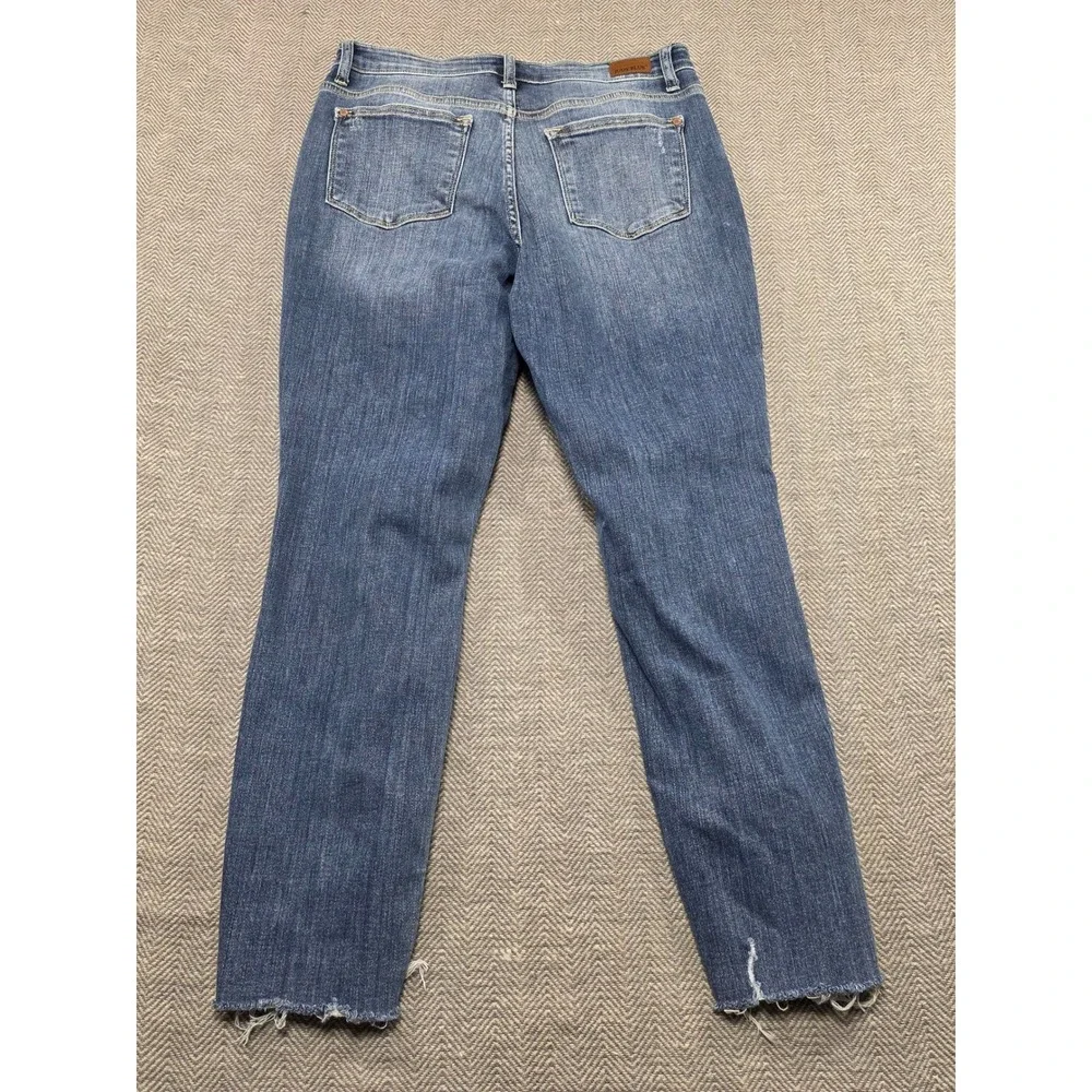 Judy Blue Distressed Ripped Relaxed Fit Jeans Women Size 7 28 Blue‎ Denim
